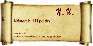 Németh Ulpián névjegykártya